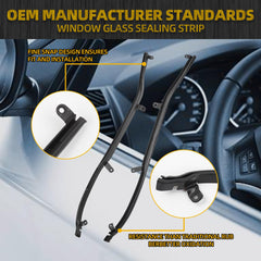 One Pair Rear Door Weatherstrip Seal (Left & Right) Compatible with 2011-2019 Ford Explorer Replace# BB5Z7825324B BB5Z7825325B