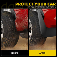 Mud Flaps Splash Guards Compatible with Toyota Tacoma 2024-2026 4PCS Front & Rear No Drilling Pickup Wide Mudguards Kit
