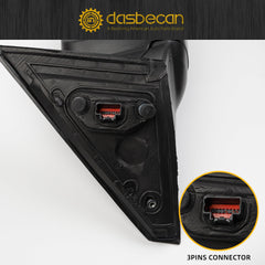 Right Passenger Side Mirror Compatible with Ford Explorer 2011-2019 Power Glass Manual Folding Non-Heated Replaces GB5Z17682AB