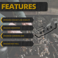 55398938AC Front Suspension Stabilizer Bar K80894 Sway Bar End Link Kit with Bushing Kit Compatible with Dodge Ram 1500 09-10 Ram 1500 11-18 Ram 1500 Classic 19-22 4WD