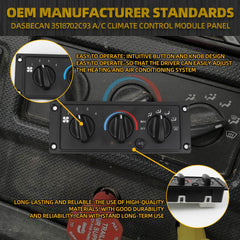 3518702C93 AC Heater Climate Control Module Panel Compatible with 2000-2021 International 5500I 5600I 5900l 9100 9200 9400 9900 HX515 HX520 CAT CT600 Replace#703460AT 3518702C92 5011931R91