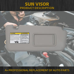 Right Passenger Side Sun Visor Compatible with Toyota RAV4 2004-2005 Sunvisor Replacement (Gray)