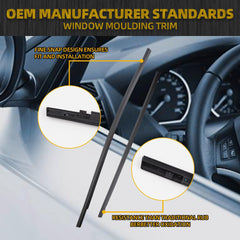 Window Weatherstrip Compatible with Honda Civic Hatchback 2016-2019 Replaces# 72410-TEA-T01 72950-TEA-T01 72910-TEA-T01 (4PCS), Molding Trim Weather Strip Seal Belt