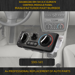 599-141 A/C Climate Control Module Temperature Control Panel Compatible with Chevrolet Cobalt 2005 -2009 Pontiac G5 2007-2009 Replaces# 599141
