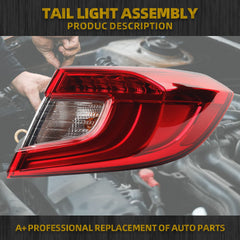 Right Passenger side LED Tail Light Assembly Compatible with 2018 2019 2020 2021 Honda Accord Sedan Rear Brake Lamp