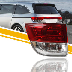 Halogen Left Tail Light Assembly Compatible with 2014-2017 Honda Odyssey Taillight Rear Lamp Driver Side Bulb Included Replace#HO2804104 33550TK8A11