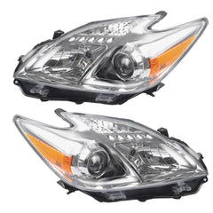 Halogen Headlight Compatible With Toyota Prius 2012-2015 Driver & Passenger Side Replaces# TO2519134 TO2518134 1 Pair Headlamp Assembly