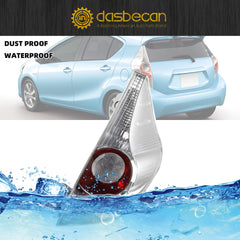Right Tail Light Compatible with 2012 2013 2014 Toyota Prius C Taillight Lens Cover w/o Bulbs Replaces # 81551-52A80