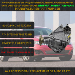 600-234XD Transfer Case Differential Unit With Heat Dissipation Plate Compatible with Ford Edge Explorer Flex Taurus AWD 2007-2015 Lincoln MKS MKT MKX AWD2009-2016 Mercury Sable AWD 2008-2009