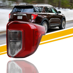 Right Passenger Side Tail light Compatible With 2020-2024 Ford Explorer Halogen+LED Rear Light Replace# LB5Z13404F FO2801275
