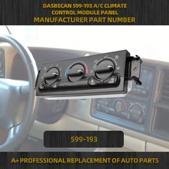 599-193 A/C Heater Climate Control Module Panel Compatible with 1999 2000 2001 2002 Chevrolet Avalanche Silverado Suburban Tahoe GMC Sierra Yukon XL