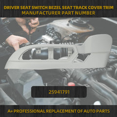 Gray Driver Seat Side Track Cover Compatible with 2009-2017 GMC Acadia Chevrolet Traverse Buick Enclave Replace# 25941791