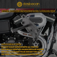 Inner Cam Bearing Installer & Puller Tools Kit Compatible with 1999-2017 Harley Davidson 88 93 96 103 110 ALL TWIN CAM