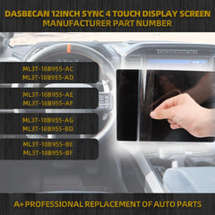 12" Touch Screen SYNC 4 LCD Display Navigation Radio Compatible with Ford 150/250 / Expedition/Bronco 2020-2024 NC3T-18B955-FC ML3T-18B955-AF