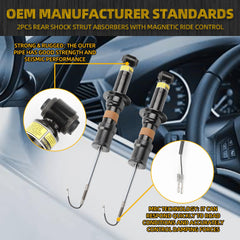 2PCS Rear Shock Strut Absorbers with Magnetic Ride Control Compatible with 2021-2024 Cadillac Escalade Chevy Suburban Tahoe GMC Yukon XL Sierra 1500 Replace# 84940628 22373501