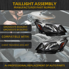 Headlight Compatible with Chevy Traverse 2013-2017 Pair
