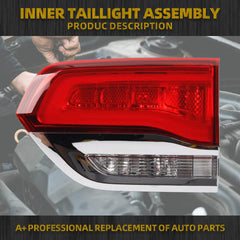 Right Passenger Side Inner Tail Light Assembly Compatible with 2014-2021 Jeep Grand Cherokee Laredo/Limited/Overland/Summit Replaces 68110046AB CH2803105 Taillight Halogen Type