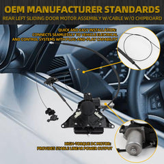747-302 Rear Left Sliding Door Motor Assembly with Cable (Without Chipboard) Compatible with 2011-2017 Honda Odyssey EX-L LX SE Touring Elite, Replaces# 72050-TK8-305, 72050-TK8-A01