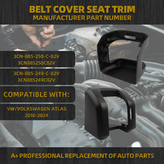 Belt Cover Seat Trim Compatible with VW/Volkswagen Atlas 2018 2019 2020 2021 2022 2023 2024 OE# 3CN-885-250-C-82V 3CN-885-249-C-82V