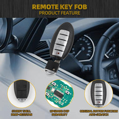 Key Fob Compatible with 2013 2014 2015 2016 Nissan Altima Pathfinder Maxima Murano Replace# KR5S180144014 7812D-S180014 Smart Remote Replacement 5 Buttons