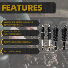 4PCS Front & Rear Shocks Struts Assembly Magnetic Ride Control Suspension Compatible with 2015-2020 Cadillac Escalade Suburban Tahoe GMC Yukon XL Sierra 1500 Replace# 84176631 84176675