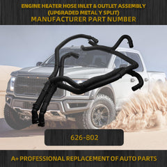 626-802 Engine Heater Hose Inlet & Outlet Assembly Compatible with Ford F-150 2015 2016 2017