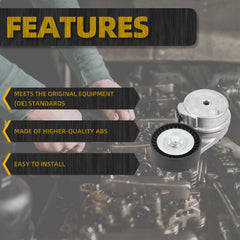 Belt Tensioner Assembly with Pulley Compatible with Chrysler 300c Jeep Grand Cherokee 2005-2019 04861660AA 4861660AA