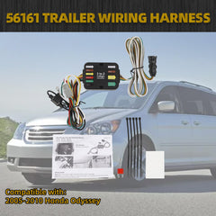 56161 Trailer Wiring Harness Compatible with Honda Odyssey 2005-2010 4-Pin Connector Towing Wiring Kit