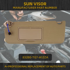 Left Driver Side Sun Visor Compatible with Honda Pilot 2016-2022 Honda Ridgeline 18-20 Replace 83280-TG7-A12ZA Sunvisor Replacement