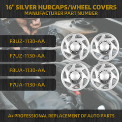 Hubcaps Compatible with Ford E150 E250 E350 Econoline Van 1998-2023 16 inch Wheel Cover Replaces# F8UZ-1130-AA F7UZ-1130-AA F8UA-1130-AA F7UA-1130-AA
