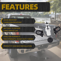 60639 Gooseneck Ball Safety Chain Kit Gooseneck Hitch Kit 38k 2-5/16-Inch Compatible with F250 F350 F450 Super Duty GMC Sierra 2500 3500 HD Silverado 2500 3500 HD Nissan Titan XD