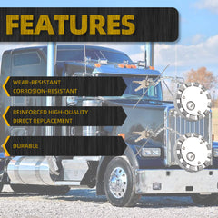 2Pcs Truck Parts Locking Aluminum Vented Diesel Fuel Cap for 3 1/2" Course Thread 5.5 TPI Compatible with Kenworth Freightliners Peterbilt Western Star Kenworth T660 Replaces# K071-385-1234