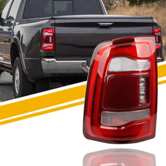 Tail Light Assembly LED Compatible With Dodge Ram 2500 3500 2019-2023 Rear Lamp Left Driver Side 68361721AH (Red Cover)