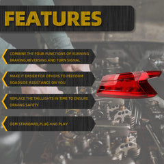 LED Tail Light Compatible with 2016-2018 Nissan Maxima Taillight Rear Lamp Right Passenger Side Replace #265504RA1A