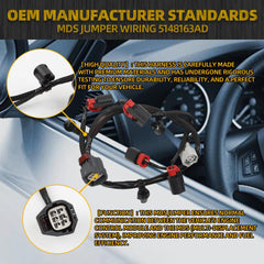 5148163AD MDS Jumper Wiring Compatible with Chrysler 300 Dodge Charger Challenger RAM 1500 Durango Jeep Grand Cherokee 5.7L 2010-2024 Replace# 05148163AE
