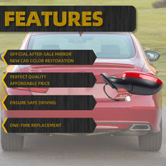 Left Driver Side Door Mirror Compatible with Honda Accord Sport Hybrid EX 2018-2022 Power | Heated | Blind Spot Detection | Repalce# 76258-TVA-A22, HO1321328, Side View Mirror (7Pins-Red)