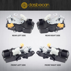 4 Pcs Door Lock Actuator Motor Compatible with Chevy Silverado Tahoe Suburban 1500 GMC Sierra Yukon XL Cadillac Escalade 2007-2009 Replaces 931-303 931-304 931-108 931-109 4 Doors Latch Kit
