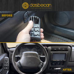 2Pcs Front Dash Air Vent Grille Compatible with 1997-2001 Jeep Cherokee XJ; 1997-2006 Wrangler TJ Center Console Air Vent Replace# 5FS10LAZAB 5FS10LAZ