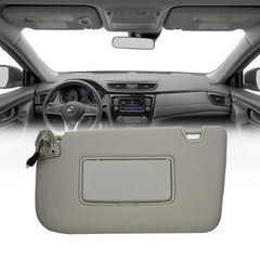 Sun Visor Compatible with 2014-2020 Nissan Rogue X-Trail Right Passenger Side Sunshade with Makeup Mirror Replace# 96400-4BA3E 96400-4BA1D(Gray)