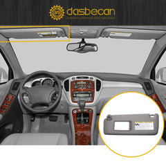 Gray Left Driver Side Sun Visor Sun Shade Replacement with Vanity Mirror Compatible with Toyota Highlander 2004 2005 2006 2007 Replaces# 74320-48260-A0