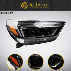 Full LED Headlight Assembly Headlamp Compatible With Buick Encore 2017-2022 DRL Right Passenger Head Lamps Replace OE 42740098 42679381 RH Bumper Lights
