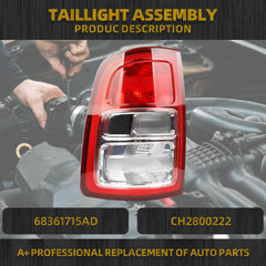 Tail Light Assembly Halogen Compatible With Dodge Ram 2500 3500 2019-2023 Rear Lamp Left Driver Side 68361715AD
