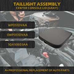 Center Console Lid Compatible with 2002-2012 Dodge Ram 1500 2500 3500 Replace WP051DVAA Armrest Cover Replacement Gray