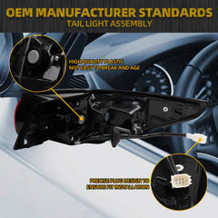 Left Driver Side Tail Light Compatible with 2022-2024 Mazda CX-5 Taillight (LED Halogen) Rear Lamp Replace KPF151160