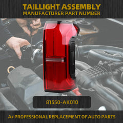 Tail Light LED (With Tailgate Switch) Compatible With 2024 2025 Toyota Tacoma Taillight Assembly Rear Lamp Right Passenger Side 81550-AK010