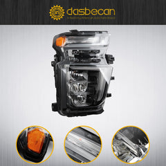 Full LED Right Passenger Headlight Assembly Headlamp Compatible With Chevy Silverado 2500HD 3500HD 2020-2023 Replace 84738619 GM2503505