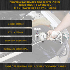 E7264A E7192M Electric Fuel Pump Assembly w/Sending Unit Compatible with 2005-2014 Chrysler 300 Dodge Charger Challenger Magnum Replaces# 5136023 5136022