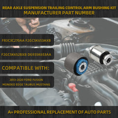 Rear Axle Suspension Bushing Kit Compatible With Ford Fusion 2013–2020 Mondeo MK5 Edge Taurus Mustang Replace# FR3C3C270AA F2GC5K653AXB F2GC5K652BXB DG935K653AA