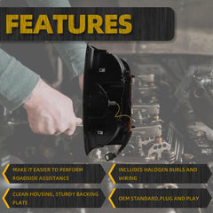 Left Tail Light Assembly Compatible with 2015-2022 GMC Canyon (Denali,SL,SLE,SLT,Elevation AT4), Rear Lamp Outer Driver Side w/Halogen Bulbs Replaces# GM2800273 84916709