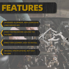 LR075991 LR092992 Aluminum Coolant Water Pipe Cooling System Kit Compatible with Land Rover Range Rover Sport LR4 Jaguar XF XJ XE 3.0L V6 Replaces# LR028136 LR049990